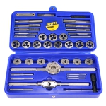 Tap & Die Set, 39-Piece Solid Round Dies