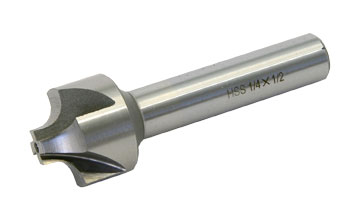 Corner Rounding End Mill, 1/4", HSS