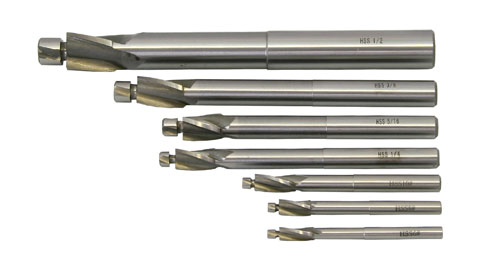 Counterbore Set, 3 Flute HSS, Set of 7