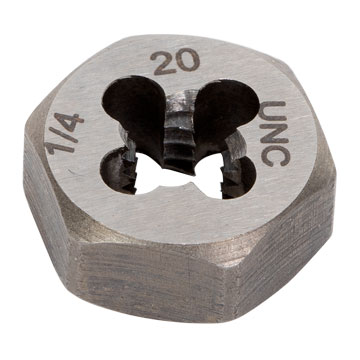 Die, Hex, 1/4"-20 Thread