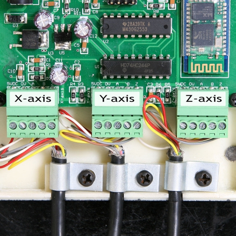 Bluetooth transceiver wires secured