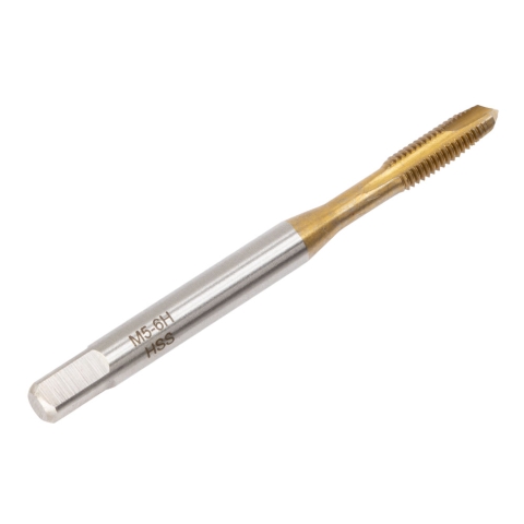 Tap, M5x0.8 Metric, Spiral Point, TiN Coated