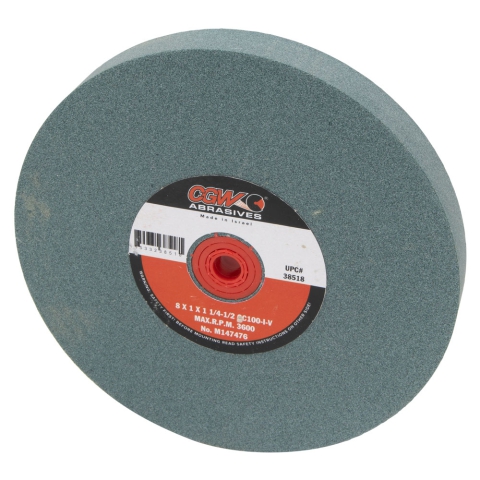 Grinding Wheel, 8" x 1" 100 Grit Green Silicon Carbide