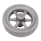 Flywheel, 3" Diameter, 6 Heavyweight Straight Spokes